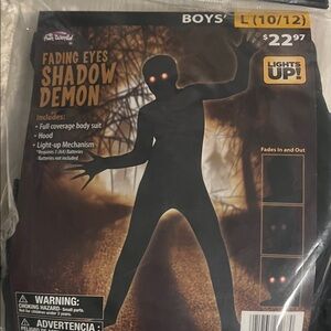 Boys' Fading Eyes Shadow Demon Costume - Black